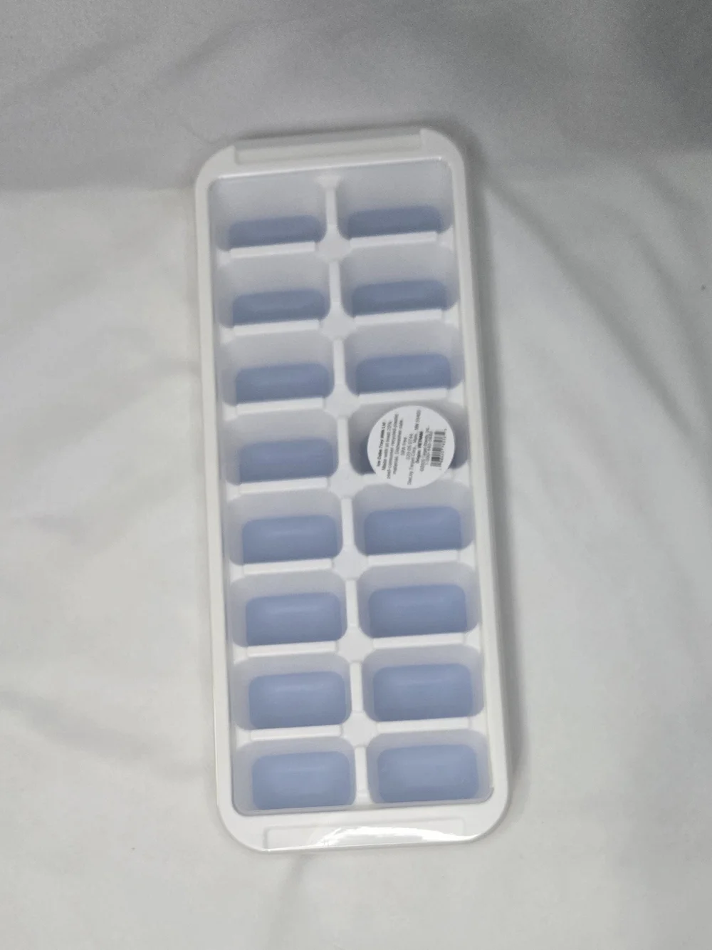 White Ice Cube Tray with Lid - Leak-Resistant Freezer Organizer